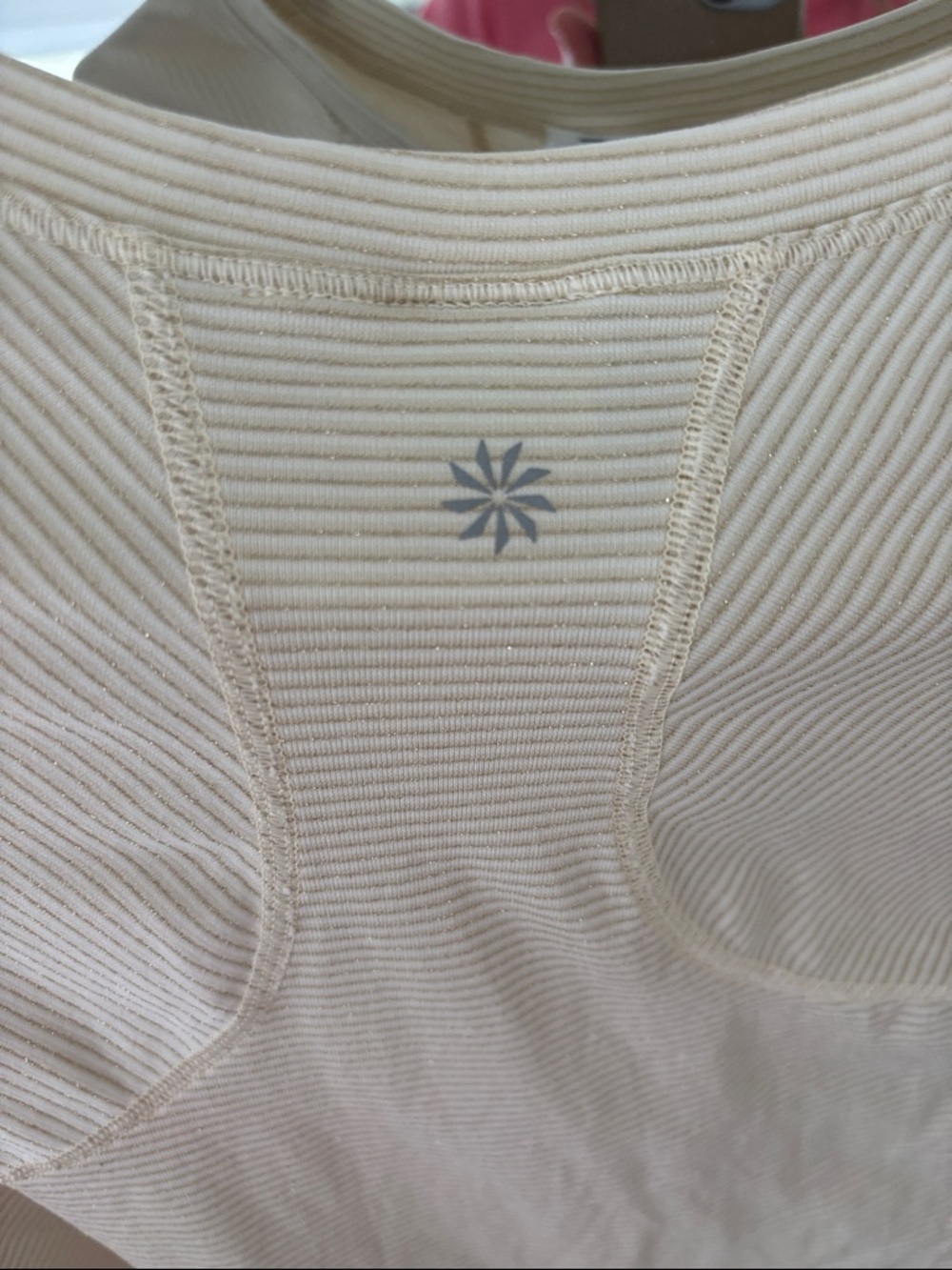 Cream Ribbed Long Sleeve Top - Picture 2 of 3